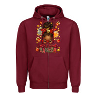 Burgundy santa favorite banker afro messy bun Zipper Hoodie - texasbilliewilder
