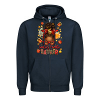Navy santa favorite banker afro messy bun Zipper Hoodie - texasbilliewilder