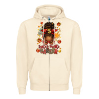Sandshell santa favorite banker afro messy bun Zipper Hoodie - texasbilliewilder