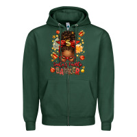 Sports Green santa favorite banker afro messy bun Zipper Hoodie - texasbilliewilder