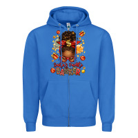 True Royal santa favorite banker afro messy bun Zipper Hoodie - texasbilliewilder
