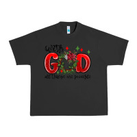 Pigment Black with god all things are possible Urban Heavy Tee - MaliasSmallBusiness