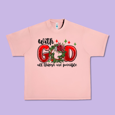 With God All Things Are Possible Urban Heavy Tee Designed By Maliassmallbusiness