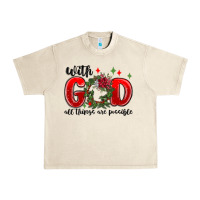 Sandshell with god all things are possible Urban Heavy Tee - MaliasSmallBusiness