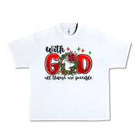 White with god all things are possible Urban Heavy Tee - MaliasSmallBusiness