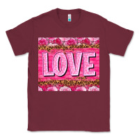 Burgundy love valentines day Classic Tee - NancyCooperArtShop