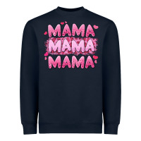 Navy mama mama mama valentine's day Heavyweight Sweatshirt - LillyAllenDesigns