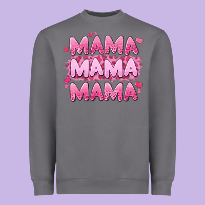 Mama Mama Mama Valentine's Day Heavyweight Sweatshirt Designed By Lillyallendesigns