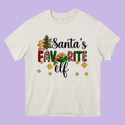 Santa's Favorite Elf Heavy Core Tee Designed By Adodesignshop
