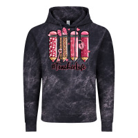 Cloud Black valentine's day teacher life pencils Vintage Hoodie - MaliasSmallBusiness