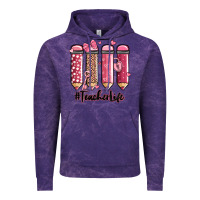 Cloud Purple valentine's day teacher life pencils Vintage Hoodie - MaliasSmallBusiness