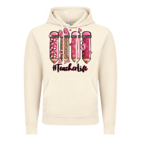 Vintage Artic valentine's day teacher life pencils Vintage Hoodie - MaliasSmallBusiness