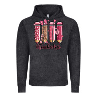 Vintage Black valentine's day teacher life pencils Vintage Hoodie - MaliasSmallBusiness