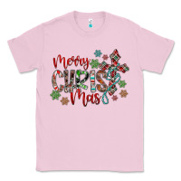 Bubblegum Pink Merry Christmas Classic Tee - CowhideDigitalArt