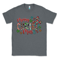 Charcoal Heather Merry Christmas Classic Tee - CowhideDigitalArt