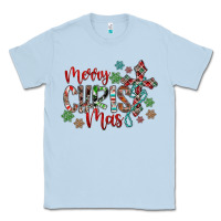 Dusty Blue Merry Christmas Classic Tee - CowhideDigitalArt