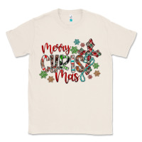 Natural Merry Christmas Classic Tee - CowhideDigitalArt