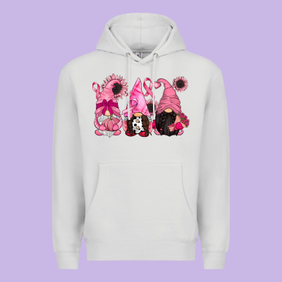 Breast Cancer Gnomes Premium Hoodie Designed By Cowgirlartshop