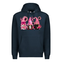 Navy breast cancer gnomes Premium Hoodie - CowGirlArtShop
