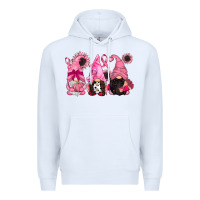 White breast cancer gnomes Premium Hoodie - CowGirlArtShop