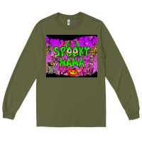 Army Green spooky mama tumbler Long Sleeve Tee - BundleAndBundleShop