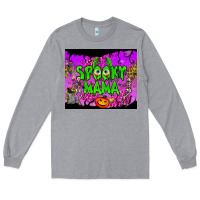 Heather Grey spooky mama tumbler Long Sleeve Tee - BundleAndBundleShop