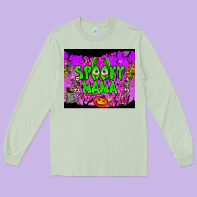 Spooky Mama Tumbler Long Sleeve Tee Designed By Bundleandbundleshop