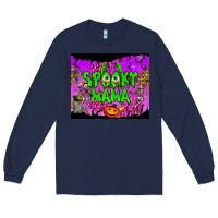 Navy spooky mama tumbler Long Sleeve Tee - BundleAndBundleShop