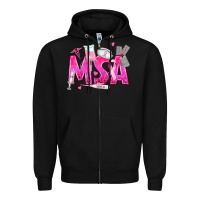 Black breast cancer msa medical support assistant Zipper Hoodie - texasbilliewilder