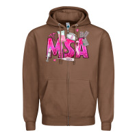 Chestnut breast cancer msa medical support assistant Zipper Hoodie - texasbilliewilder