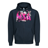 Navy breast cancer msa medical support assistant Zipper Hoodie - texasbilliewilder