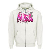 Oatmeal Heather breast cancer msa medical support assistant Zipper Hoodie - texasbilliewilder
