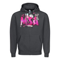 Smoke breast cancer msa medical support assistant Zipper Hoodie - texasbilliewilder