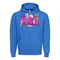 True Royal breast cancer msa medical support assistant Zipper Hoodie - texasbilliewilder
