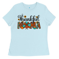Baby Blue thankful mama Ladies Tee - JahusDesignShop