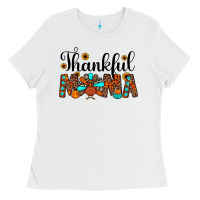 White thankful mama Ladies Tee - JahusDesignShop