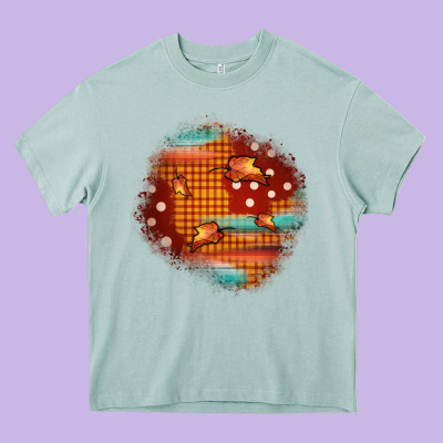 Fall Patch Heavy Core Tee Designed By Jahusdesignshop