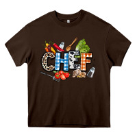 Chocolate Brown chef Heavy Core Tee - AdoDesignShop