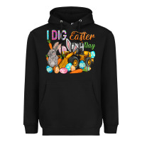 Black I dig Easter Day Heavyweight Hoodie - HowdyJamesFarm