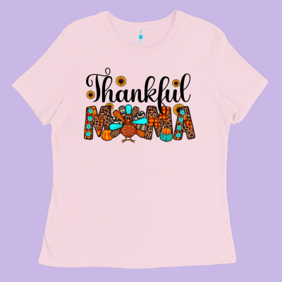 Thankful Mama Ladies Tee Designed By Jahusdesignshop