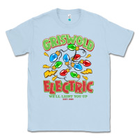 Dusty Blue griswold electric christmas vacation Classic Tee - MaliasSmallBusiness
