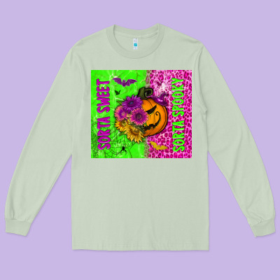 Sorta Sweet Sorta Spooky Tumbler Long Sleeve Tee Designed By Bundleandbundleshop