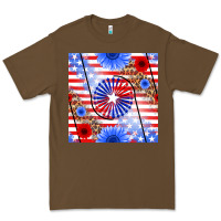 Patriotic Usa Flag And Sunflower Premium Tee | Teevron
