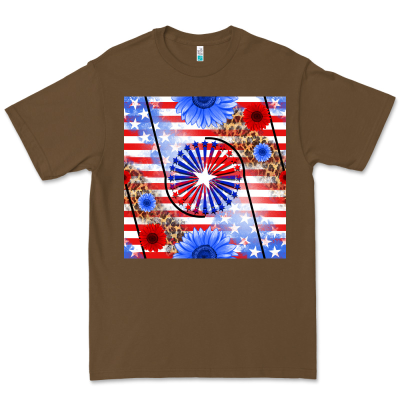 Patriotic Usa Flag And Sunflower Premium Tee by BundleAndBundleShop | Teevron