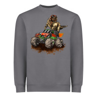 Storm monster truck and t rex dinosaur Heavyweight Sweatshirt - LillyAllenDesigns