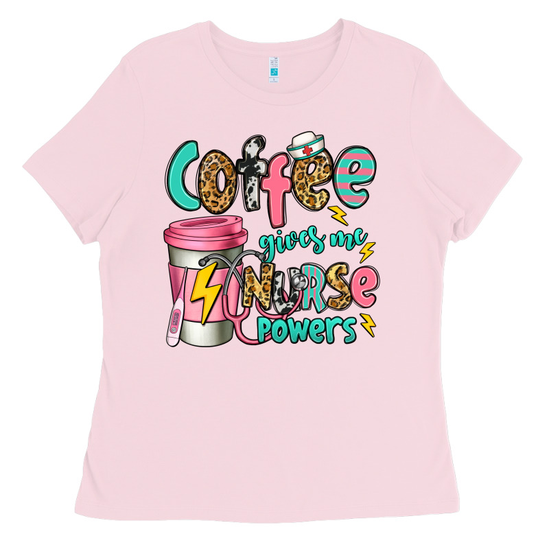 Coffee Gives Me Nurse Powers Ladies Tee by Jasminsmagicworld | Teevron