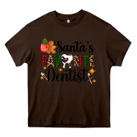 Chocolate Brown santa's favorite dentist Heavy Core Tee - AdoDesignShop