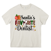 Cream santa's favorite dentist Heavy Core Tee - AdoDesignShop