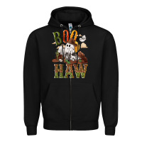 Black Boo haw Zipper Hoodie - NancyCooperArtShop