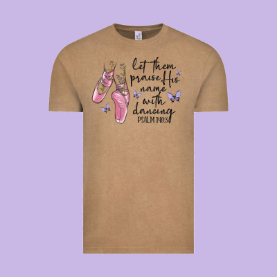 Let Them Praise His Name With Dancing Vintage Tee Designed By Maliassmallbusiness